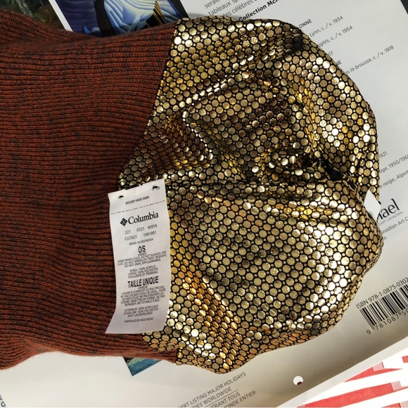 Colombia Omni Heat beanie hat super warm heather rust and slate gray o/s unisex - Picture 6 of 7